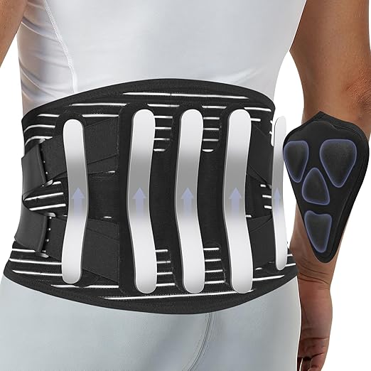 Back Brace for Lower Back Pain Relief with Bionic Support System,Lumbar Support Belt for Men Women,Breathable Mesh with 3D Lumbar Pad for Herniated Disc, Sciatica, Scoliosis(Black，M)