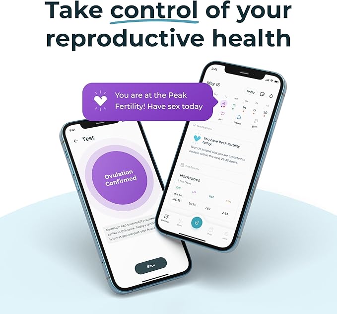 Inito Fertility Monitor & Hormone Tracker for Women | Estrogen, LH, PdG (Urine Metabolite of progesterone), FSH | Track and Confirm Ovulation | Includes 15 Test Strips (iPhone 12)