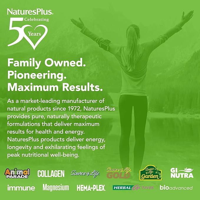 Natures Plus PRO Longvida Curcumin 500 mg - 60 Capsules - Promotes Healthy Free Radical Protection - Non-GMO, Vegan & Gluten Free - 60 Servings