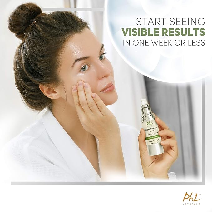Hyaluronic Acid Serum for Face - (1.75 fl oz / 50 ml) with Vitamin C and E, Anti-Aging Line Correcting Serum - Boosts Hydration, Plumps Skin to Fill in Fine Lines and Wrinkles