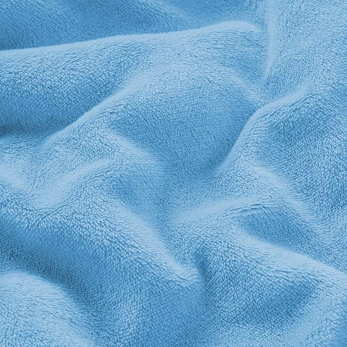 IR Imperial Rooms Sherpa Fleece Throw Blanket Twin Size for Couch - Thick and Warm Fluffy Light Blue Blankets for Winter, Soft and Fuzzy Twin Blanket for Bed, 60x80 Inches