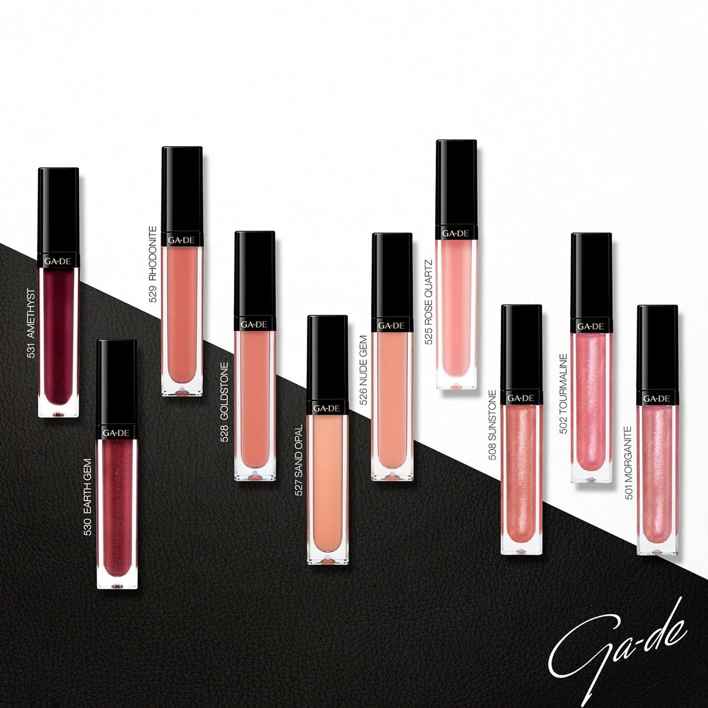 GA-DE Crystal Lights Lip Gloss, 525 - Enriched with Light-Reflecting Crystal Pearls - Smooth Silky, Rich Color - Moisturizes and Adds Shine - 0.2 oz
