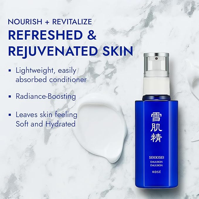 SEKKISEI Emulsion, Lightweight Hydrating Facial Moisturizer, 4.7 Ounce