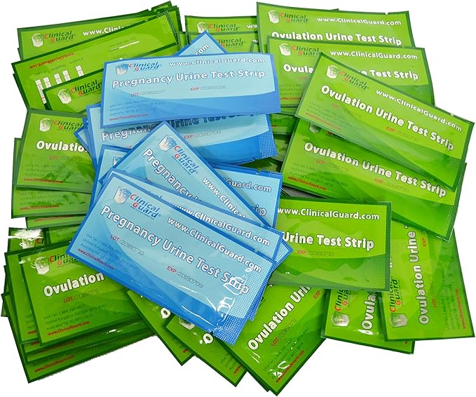Clinical Guard 20 Ovulation Test Strips and 5 Early Pregnancy Test Strips Combo Rapid HCG Test Fertility Ovulation Predictor Kit (25 Count)