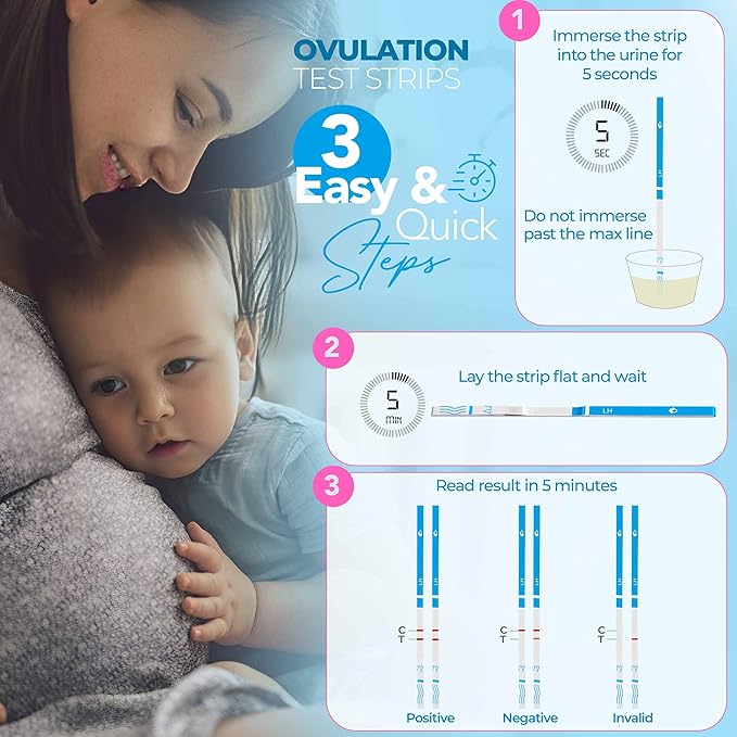 Clinical Guard 14 Ovulation Test Strips and 5 Pregnancy Test Strips Combo Rapid HCG Test Fertility Ovulation Predictor Kit (19 Count)
