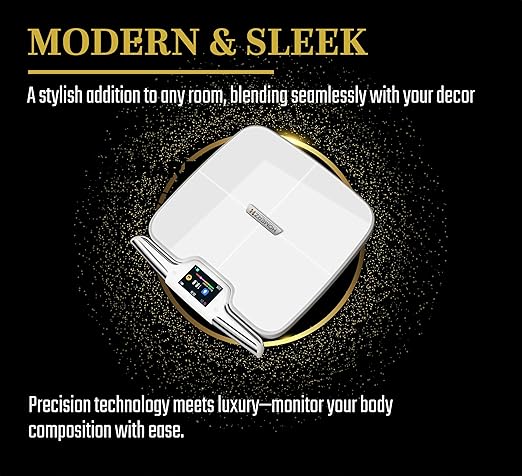 Smart Scale Pro - 8 Electrodes Weight Scale, 56 Body Metrics, FSA/HSA Eligible, Dual Frequency Digital BMI & Body Fat Analyzer, WiFi/Bluetooth Smart Scale with App – Large Display (White)