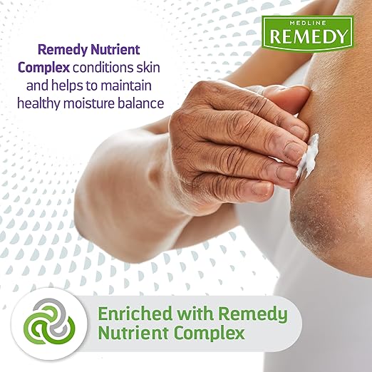 Medline Remedy Clinical Skin Cream, Vanilla Scent (4 fl oz), Moisturizing Face and Body Cream for All Ages, Paraben & Sulfate Free, Quick Absorbent Formula, Hypoallergenic Skin Moisturizer