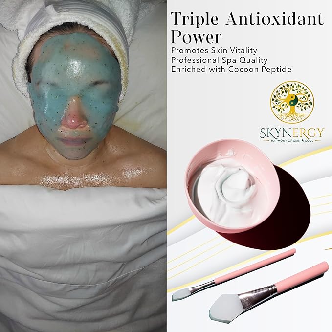 Firming Silk Cocoon Peptide Jelly Face Mask | HydroGlo Jelly Mask for Skin Hydration | Radiance and Reduced Pigmentation | Vajafacial Jelly Mask | 12 Applications (30 Fl Oz)