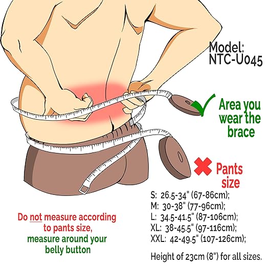 NeoTech Care Back Support Belt - Breathable & Adjustable Lower Back Brace - Double Pull Compression Straps (Grey, Size XXL)