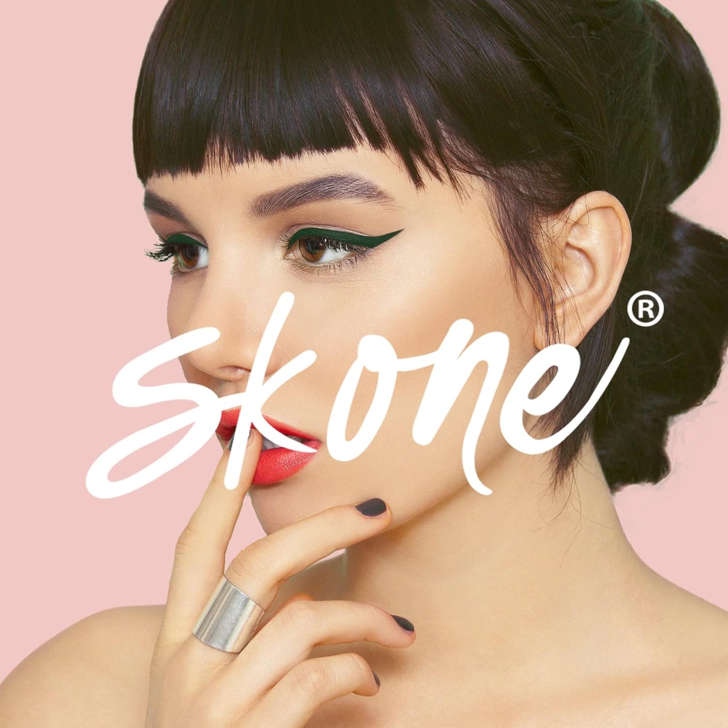 Skone Cosmetics Insanely Intense Tattooed Eyeliner Pen - Waterproof Liquid Eyeliner, Long Lasting, Sweat Proof, Smudge Proof Felt Tip Liquid Eyeliner - Pigmented Eye Liner Makeup, Hunter Green(0.07oz)