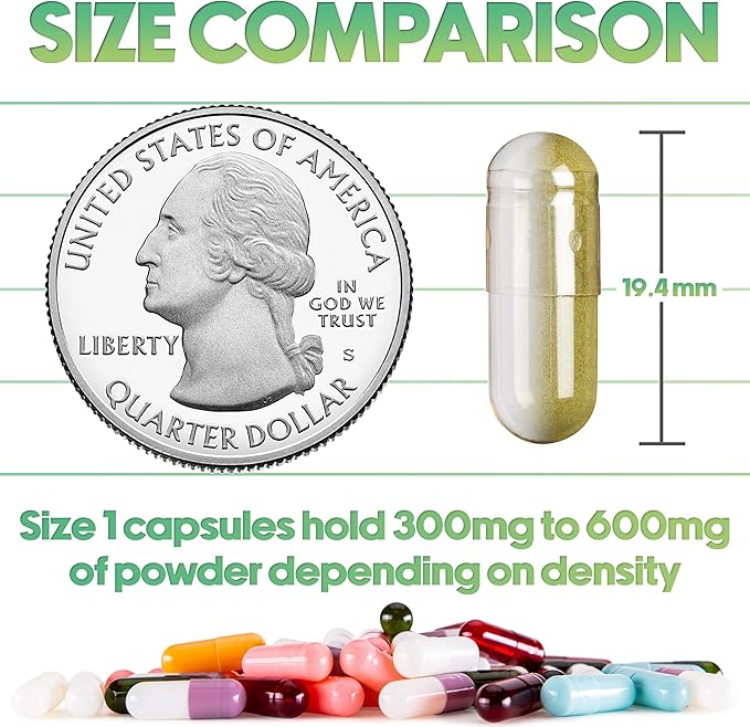 XPRS Nutra Size 1 Empty Capsules - 100 Count Empty Gelatin Capsules - Pill DIY Capsule Filling - Pure Bovine Pill Gel Caps for Do-It-Yourself Supplements (Clear Red/White)