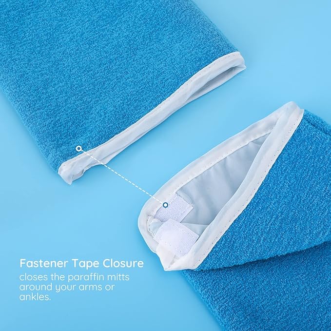 Paraffin Wax Gloves & Booties, Segbeauty Paraffin Heated SPA Mittens Foot Liners, Gloves & Socks for Hot Wax Hand thera-py Bath Thermal Treat-Ment Home DIY SPA Wax Warmer Paraffin Wax Machine Blue