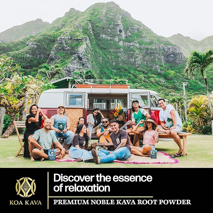 8 oz Koa Kava Bundle with Premium Tongan, Fijian Waka and Vanuatu Waka Kava Root Powder