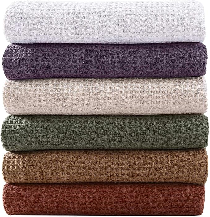 Eddie Bauer - King Blanket, Super Soft & Medium Weight, Softens Every Wash (Solid Waffle Purple, King)