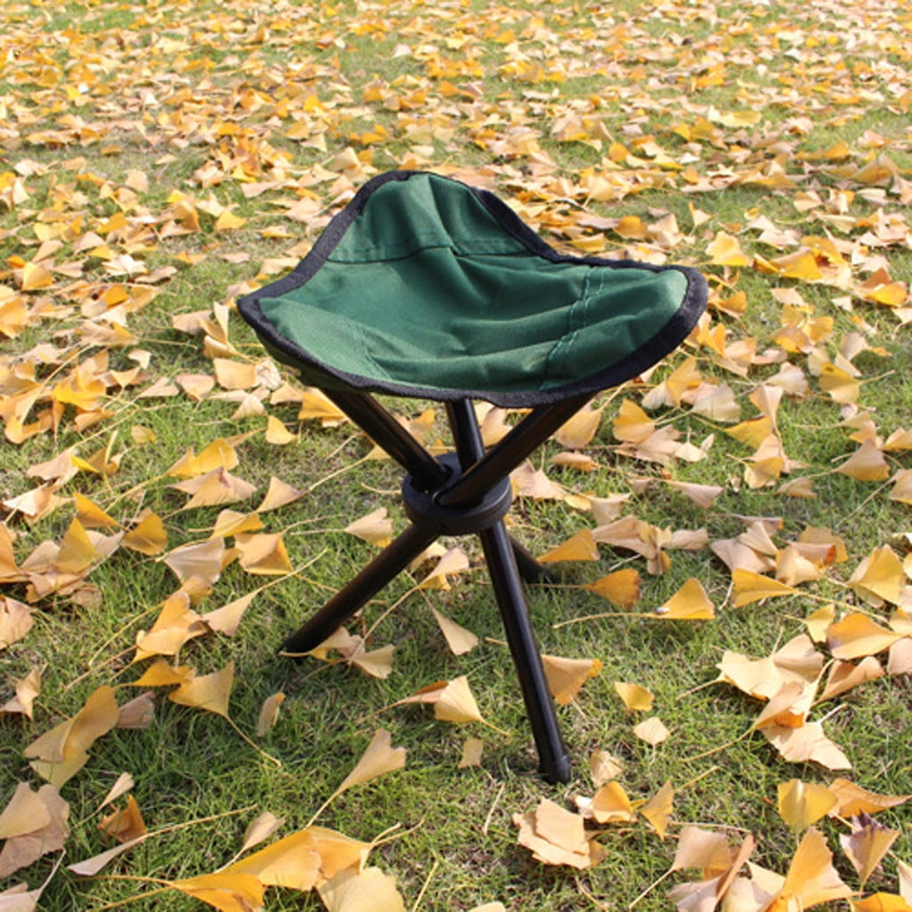 Kieccall Camping And Hiking Folding Stool Portable Beach Tripod Seat Chair Outdoor Camping Picnic Slacker