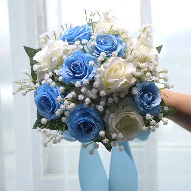 Bridal Bridesmaid Silk Peony Rose Bouquet