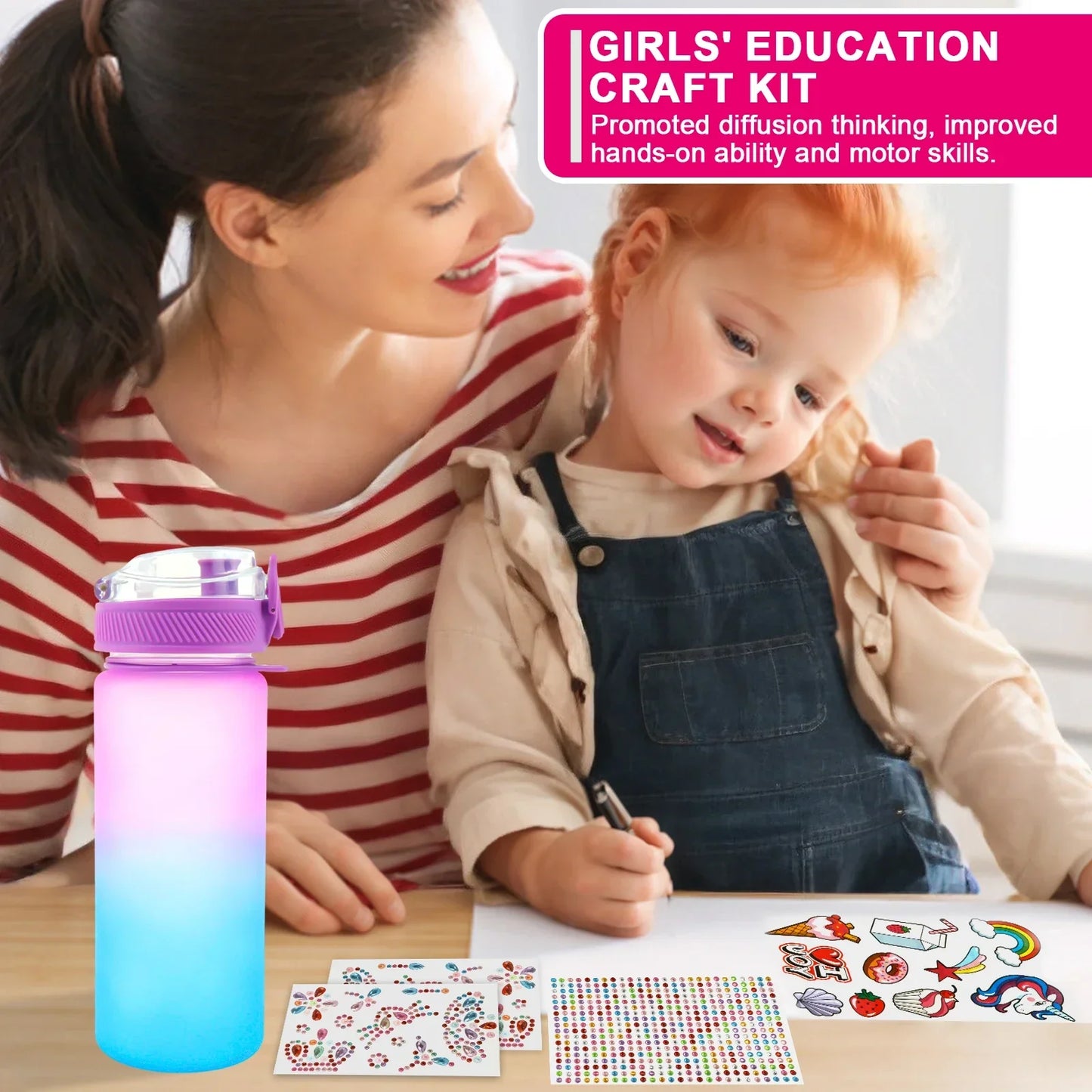 Kids Pretty Colorful Water Bottle