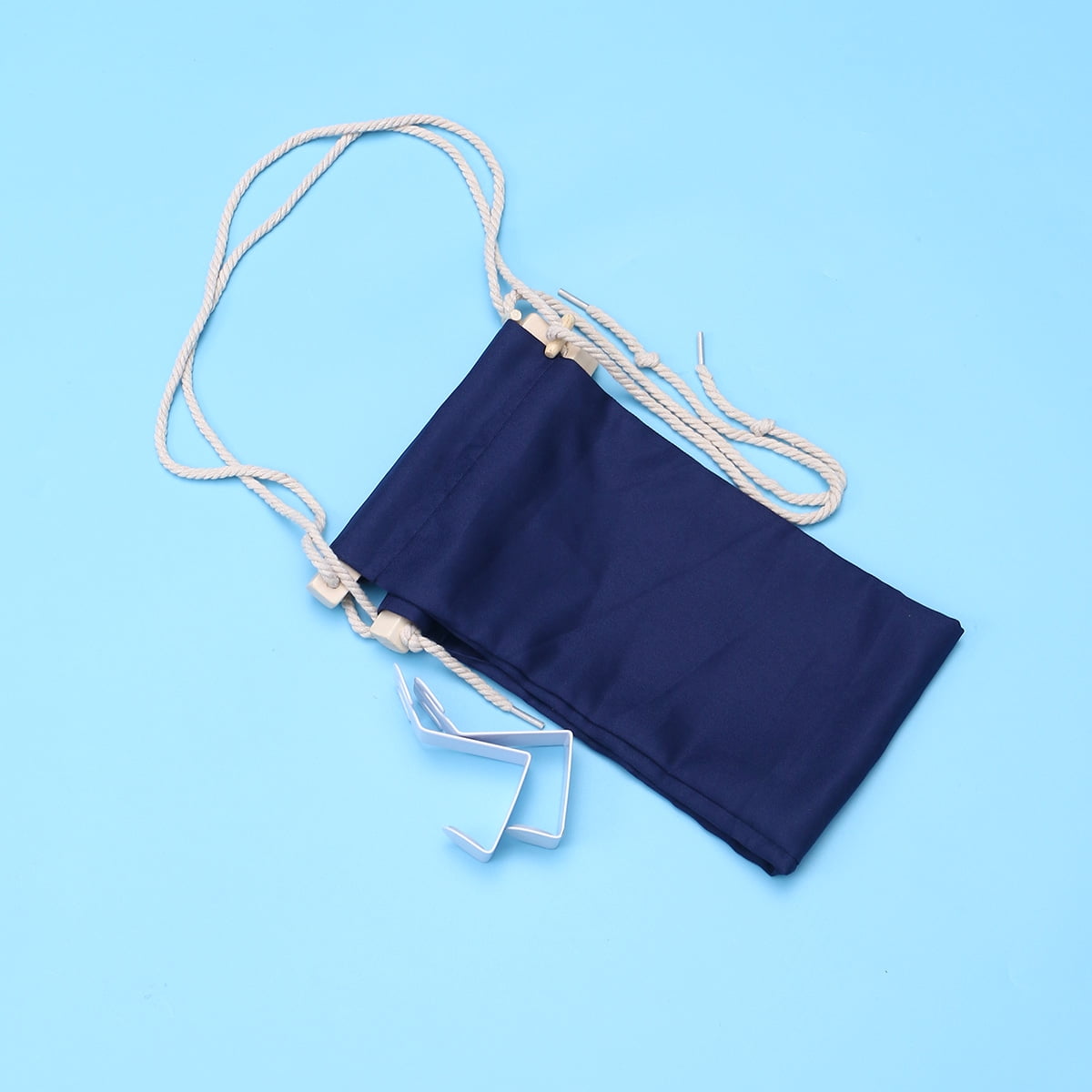 Worgeous 1Pcs Dark Blue Foot Hammock for Home and Office 11.8x6.7x0.4in
