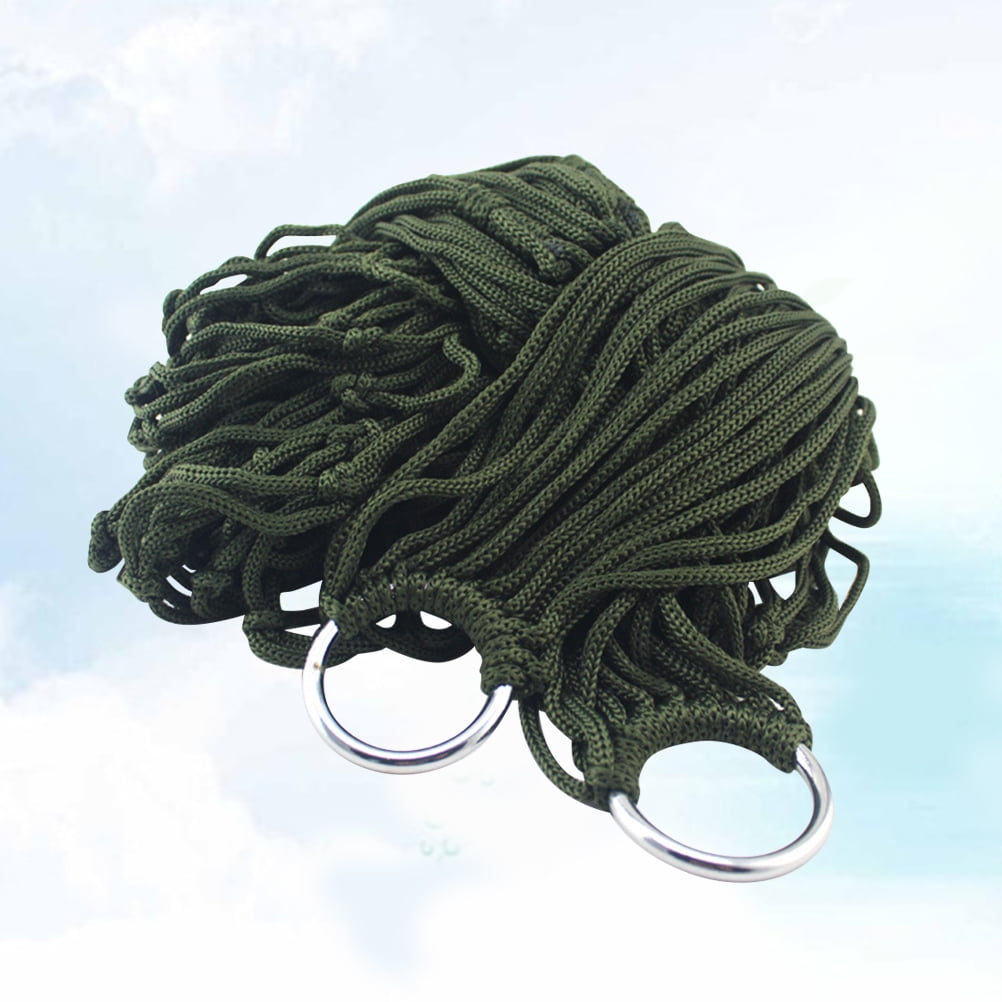 USHOBE 1Pack Nylon Green Hammock for Outdoor Sleeping and Camping 240*80*05cm