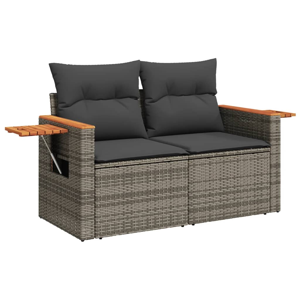 vidaXL Garden Sofa Set Grey
