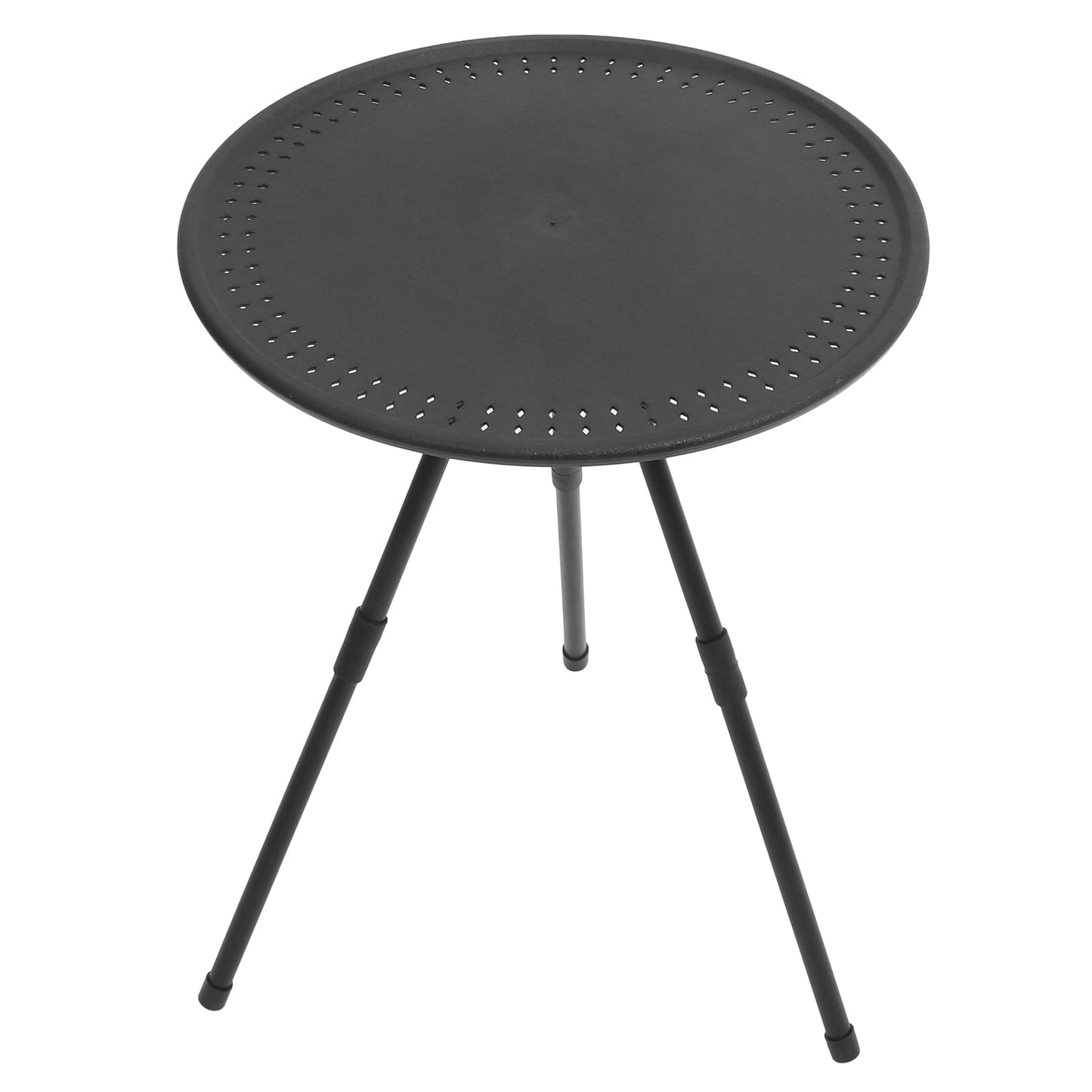HIAKDOFT 1Pcs Portable Compact Round Outdoor Table with Adjustable Height for Festivals Beach Outings 15-20In