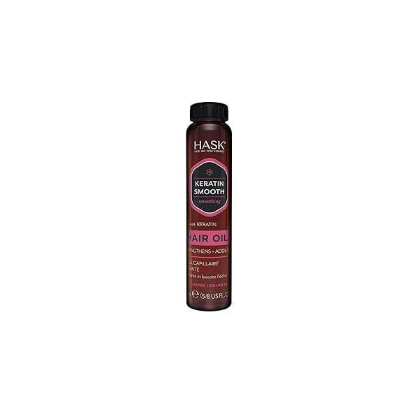 Hask Keratin Protein Smoothing Shine Oil Vial, 18ml, 0.612 Fl Oz (HAS0023175)