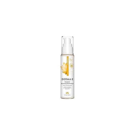 Derma E Vitamin C Renewing Moisturizer - Brightening and Hydrating Facial Skin Cream Anti-Aging Day Cream, 2 oz