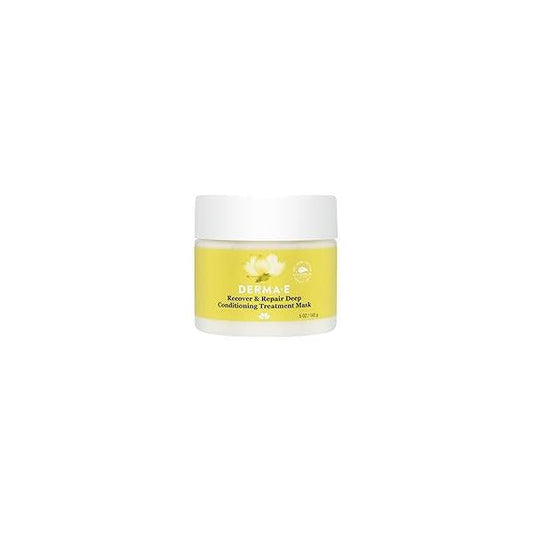 DERMA E Recover & Repair Deep Conditioning Treatment Mask - Argan Oil Hydrating Hair Restores Dry, Damaged, Color Treated or Frizzy Hair, 5 Oz
