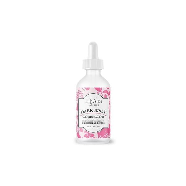 LilyAna Naturals Dark Spot Corrector - Remover for Face Brightening Serum Women and Men Niacinamide Licorice Root -1oz
