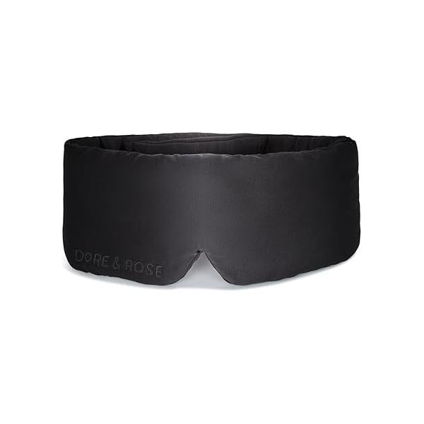 Dore & Rose Deep Sleep Mask Light Blocking, 23 Momme Mulberry Silk Eye Mask, Ultra Soft, Adjustable - Travel Sleeping for Men Women Charcoal