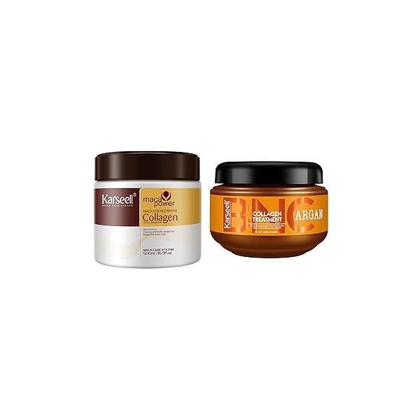 Karseell Collagen Hair Treatment Deep Repair Conditioning BNC Mask, 16.9oz + 18.6 oz
