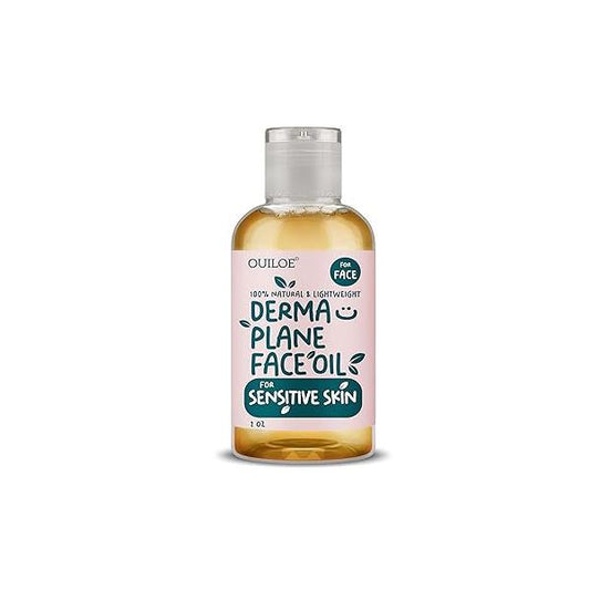 Dermaplane Oil for Women with Sensitive Skin - Face Shaving Non Comedogenic, Fragrance Free, Natural & Lightweight Use Razor Face, 2oz by Ouiloe